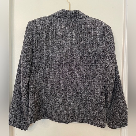 Jones Studio Gray and Black Tweed Jacket Fully Lined Size 18W - Picture 4 of 6